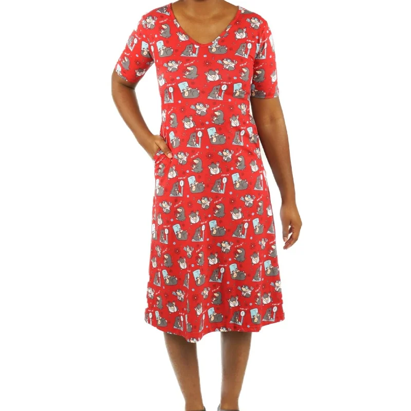 Super Deal Science Moles Midi Dress (No Waist Seam) [FINAL SALE]