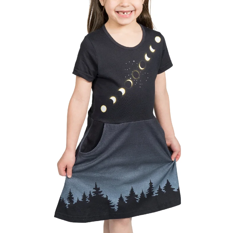 Daily Deals Solar Eclipse Kids A-Line Dress