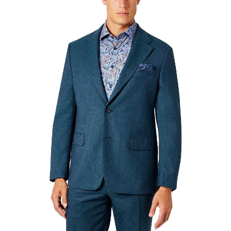New Markdowns Tallia Mens Vector Wool Classic Fit Two-Button Blazer