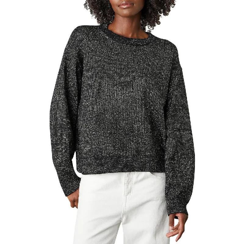Discount Deals VELVET BY GRAHAM & SPENCER Womens Hallie Metallic Crewneck Pullover Sweater