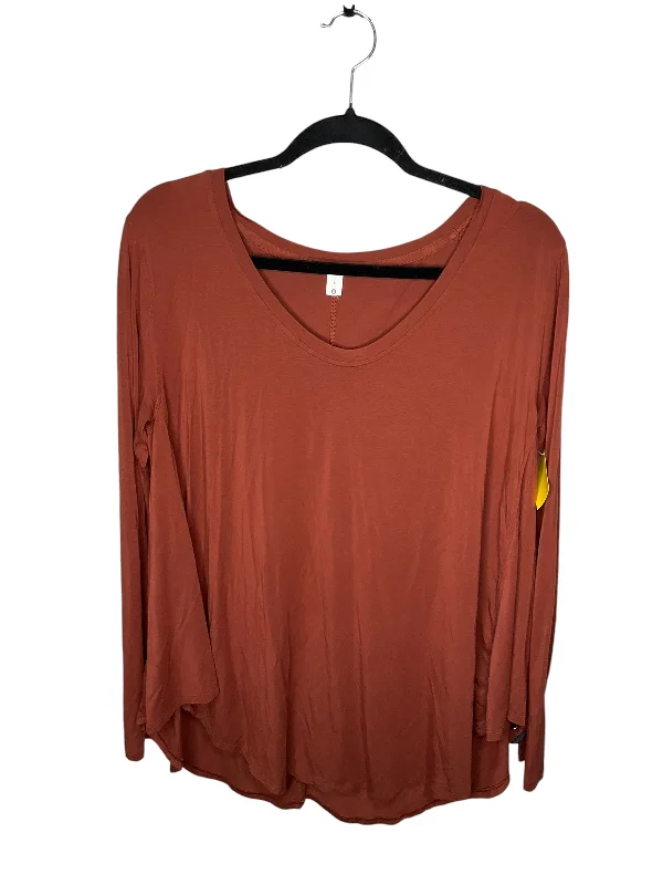 Blowout Sale Athletic Top Long Sleeve Crewneck By Lululemon In Brown, Size: 8