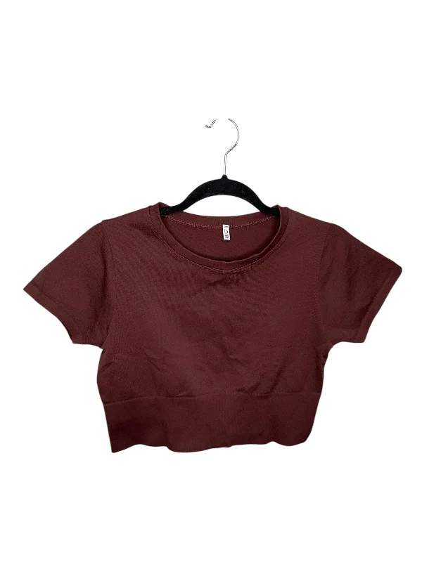 Final Clearance Athletic Top Short Sleeve By Aerie In Bronze, Size: 8