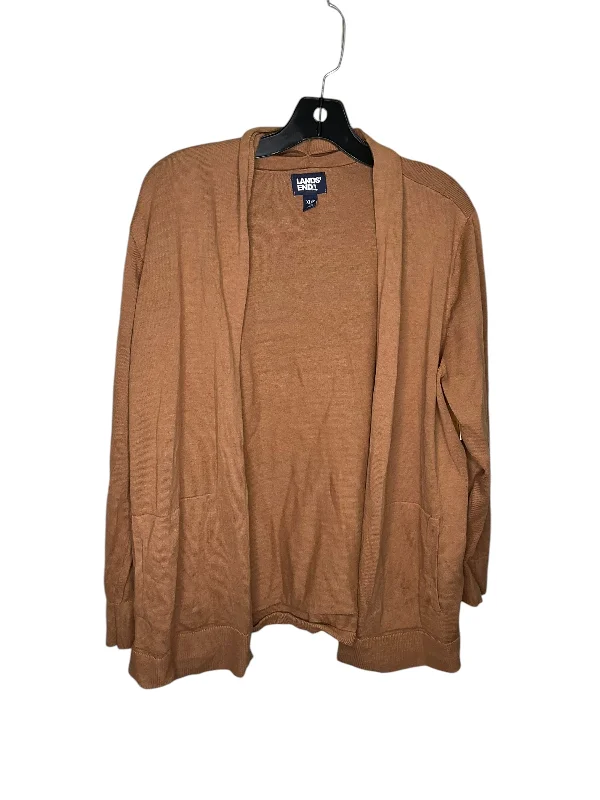 Bonus Savings Cardigan By Lands End In Brown, Size: Xl