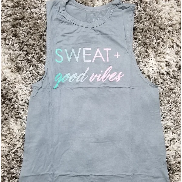 Value Deals Sweat and Good Vibes Tank