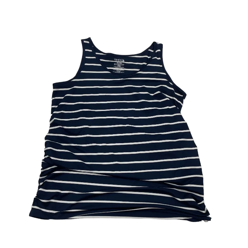 Clearance Event NAVY MAT TOP SLEEVELESS by TIME AND TRU Size:XL