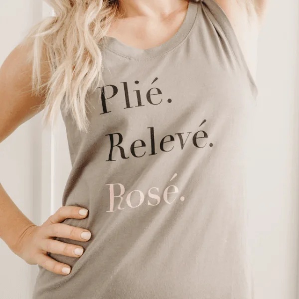 Midnight Madness Plié. Relevé. Rosé. Tank