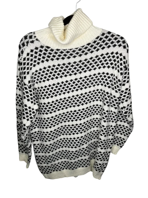 Act Now Sweater By Ann Taylor In Black & White, Size: M