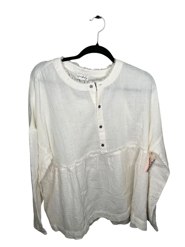 Instant Discount Top Long Sleeve By Wonderly In Cream, Size: 2x