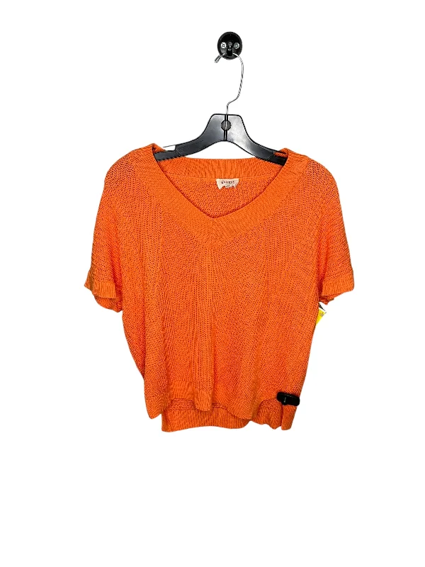 Stock Up and Save Top Short Sleeve By Bibi In Orange, Size: S
