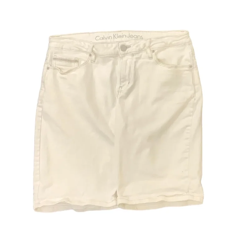 Time-Limited Offer Calvin Klein Women's White Jean Shorts 30