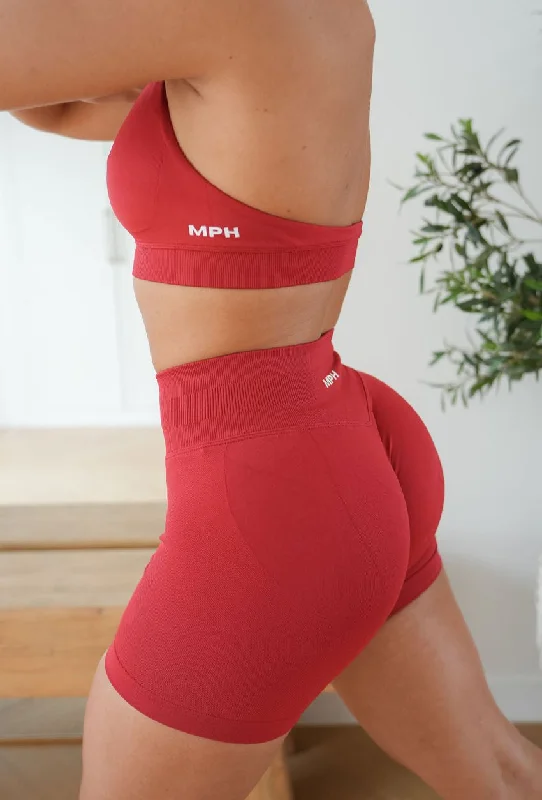 Blowout Sale Confidence Shorts - CHERRY