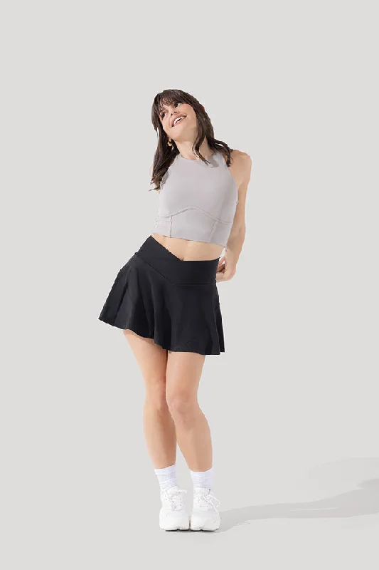 Midnight Madness POPFLEX® Crisscross Hourglass® Twirl Skort - Black