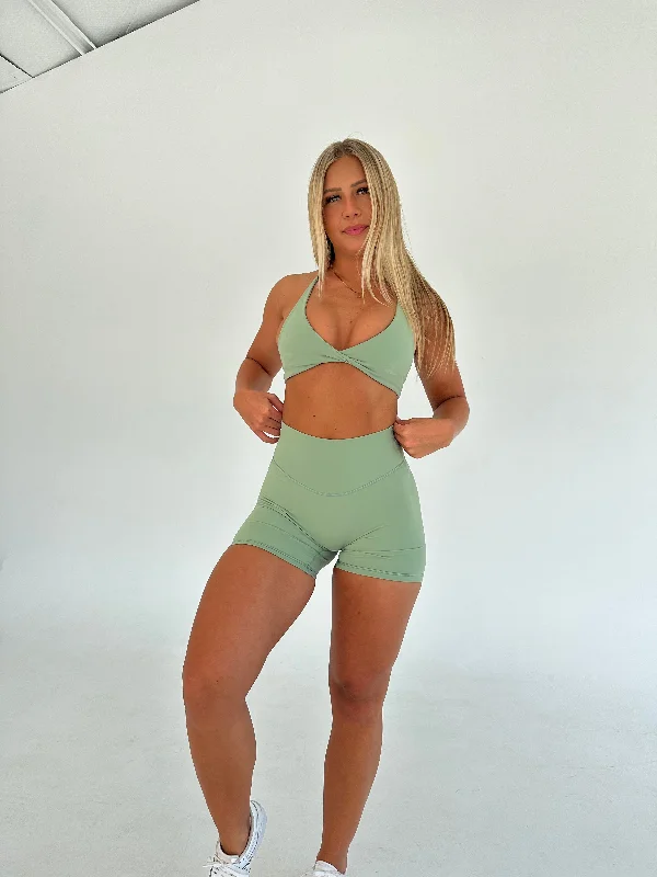 Holiday Sale Energy Shorts - SAGE GREEN