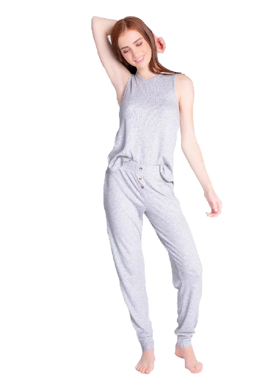 Deal Dash Grey Texture Lounge Pant/Tank Set