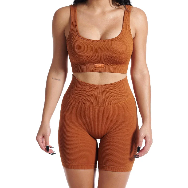 Year-End Clearance CHIISELED™ Athlounge® Seamless FLEXII™ Shorts - Burnt Orange
