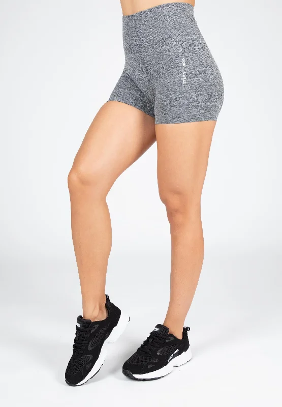 Stock Clearance Quincy Seamless Shorts - Gray Melange