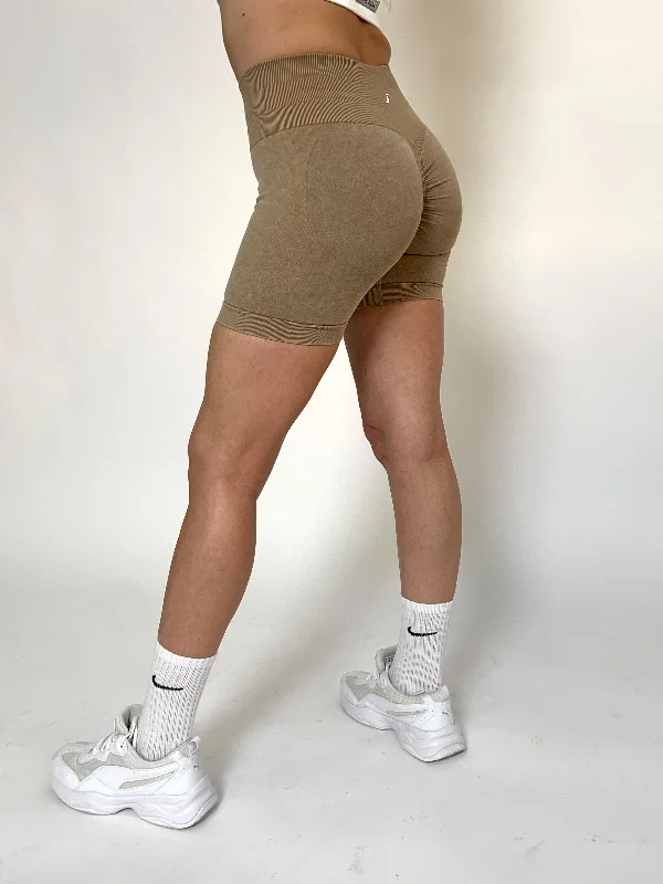 Blowout Deals Scrunch Bum Shorts - Dusty Sand