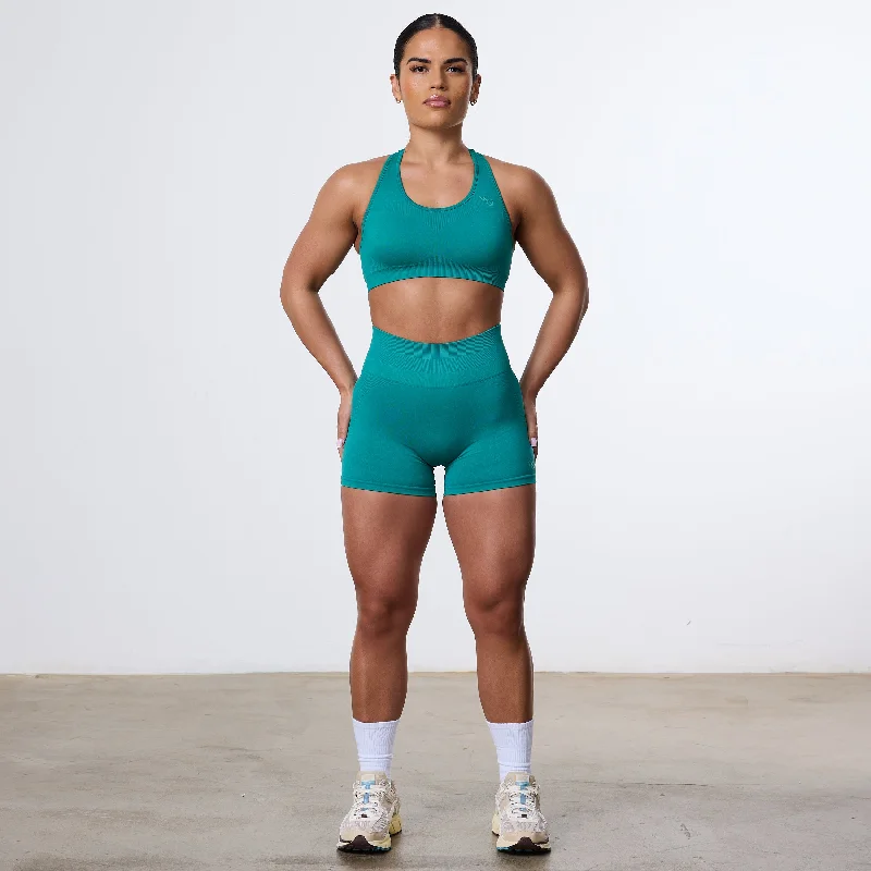 Bargain Prices Vanquish Elevate Seamless Emerald Teal Booty Shorts