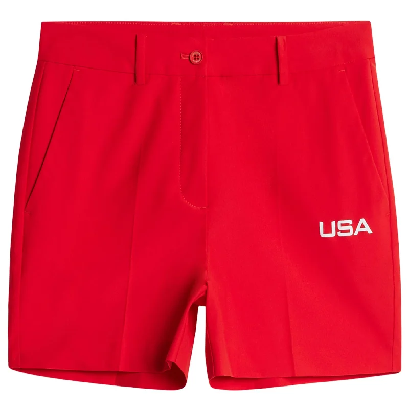 Limited Edition Womens Gwen High Stretch Shorts Flame Scarlet - SU24